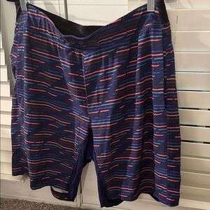 Men's Blue Striped Shorts